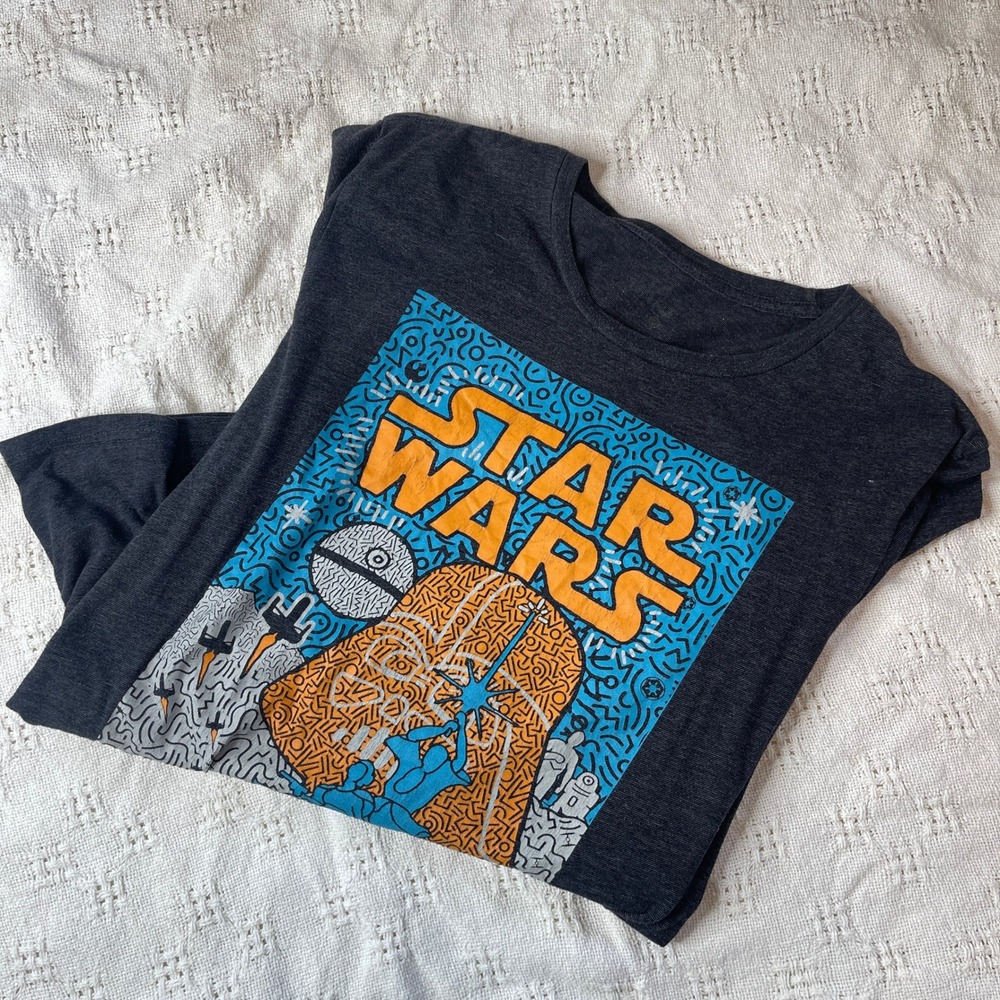Star Wars Logo‎ Retro Funky Graphic T Shirt